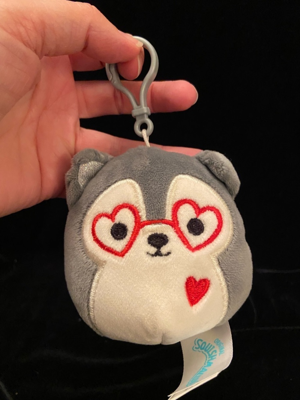 💛 Squishmallow Ryan the Husky Dog 3.5" Clip On Plush Stuffed Animal Toy